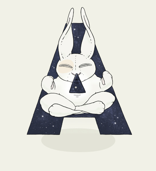 Deutsch für Rechtschreibprofis, Hasen- oder Karnickel-Guru, in einem A aus ewigem Weltraum meditierend und levitierend.