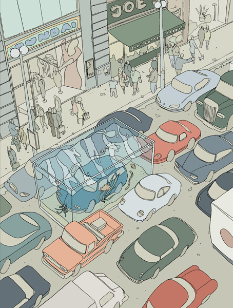 Aquarium, Aquarium, Verkehr, Krankheit, Autos, Wasser.