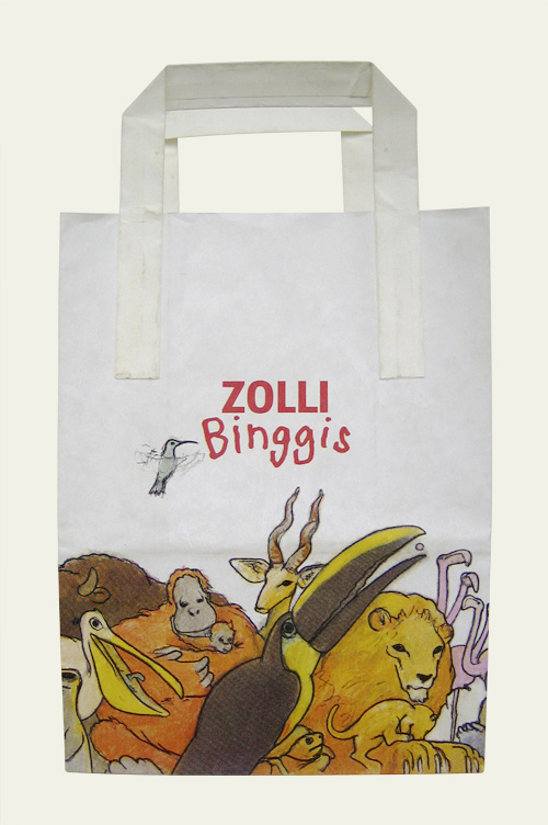 ZolliBinggis, Papiertüte mit Tiermotiven