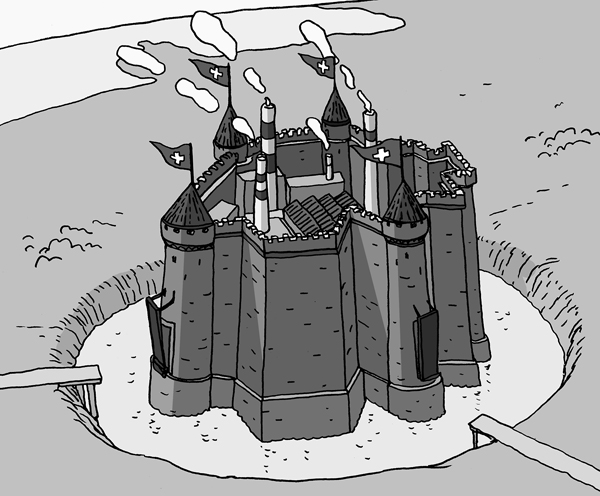 Festung Schweiz, Die Schweiz als abgeschottete Burg.