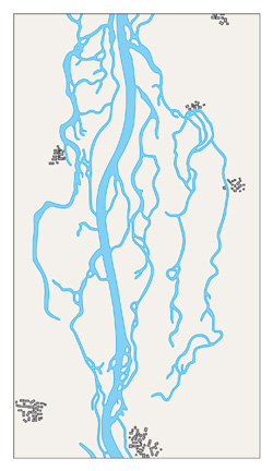 Der Rhein bei Breisach 1828, 1872 und 1963, Breisach 1872