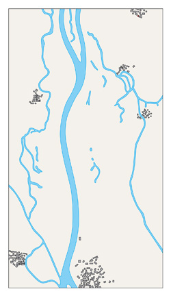 Der Rhein bei Breisach 1828, 1872 und 1963, Breisach 1963