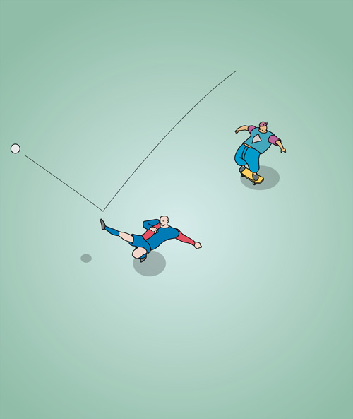 Skater, Fussballer und Skater