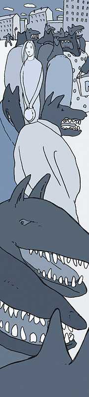 Angst in Menschenmengen, Angst, Wolf, Wölfe, Menschenmenge.