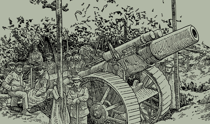 WW I Kanone, Getarnte Kanone im ersten Weltkrieg